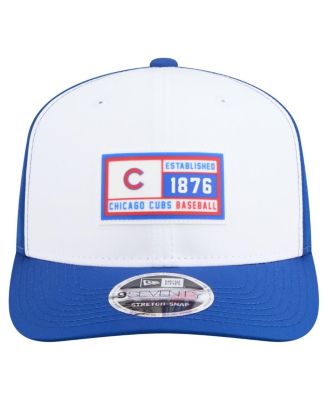 Men's White/Royal Chicago Cubs Established Patch 9SEVENTY Adjustable Hat