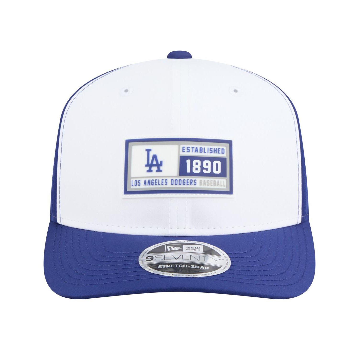 Men's White/Royal Los Angeles Dodgers Established Patch 9SEVENTY Adjustable Hat