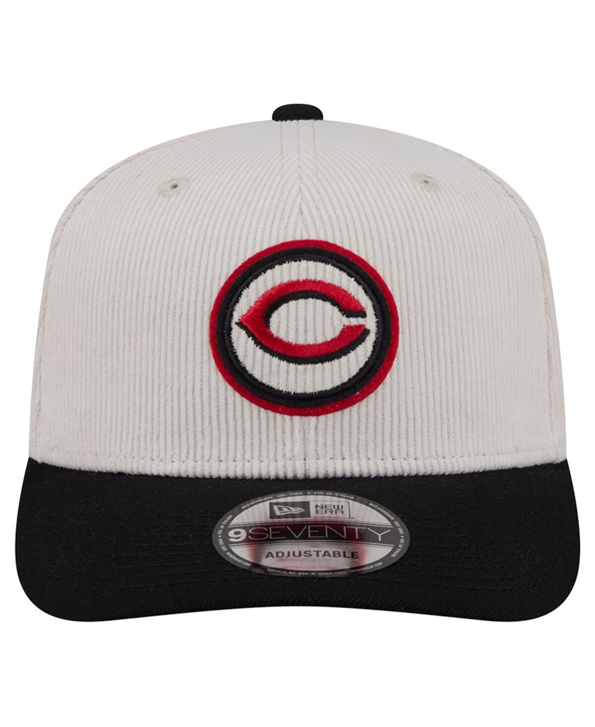 New Era Men's Cream/black Cincinnati Reds Loyal 9seventy Adjustable Hat In Neutral