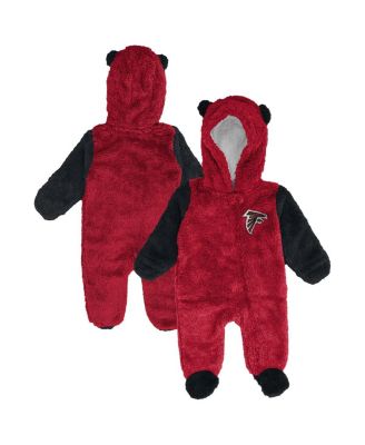 Outerstuff - Baby Boys and Girls Red Atlanta Falcons Stay Napping Fleece Bunting Full-Zip Sleeper