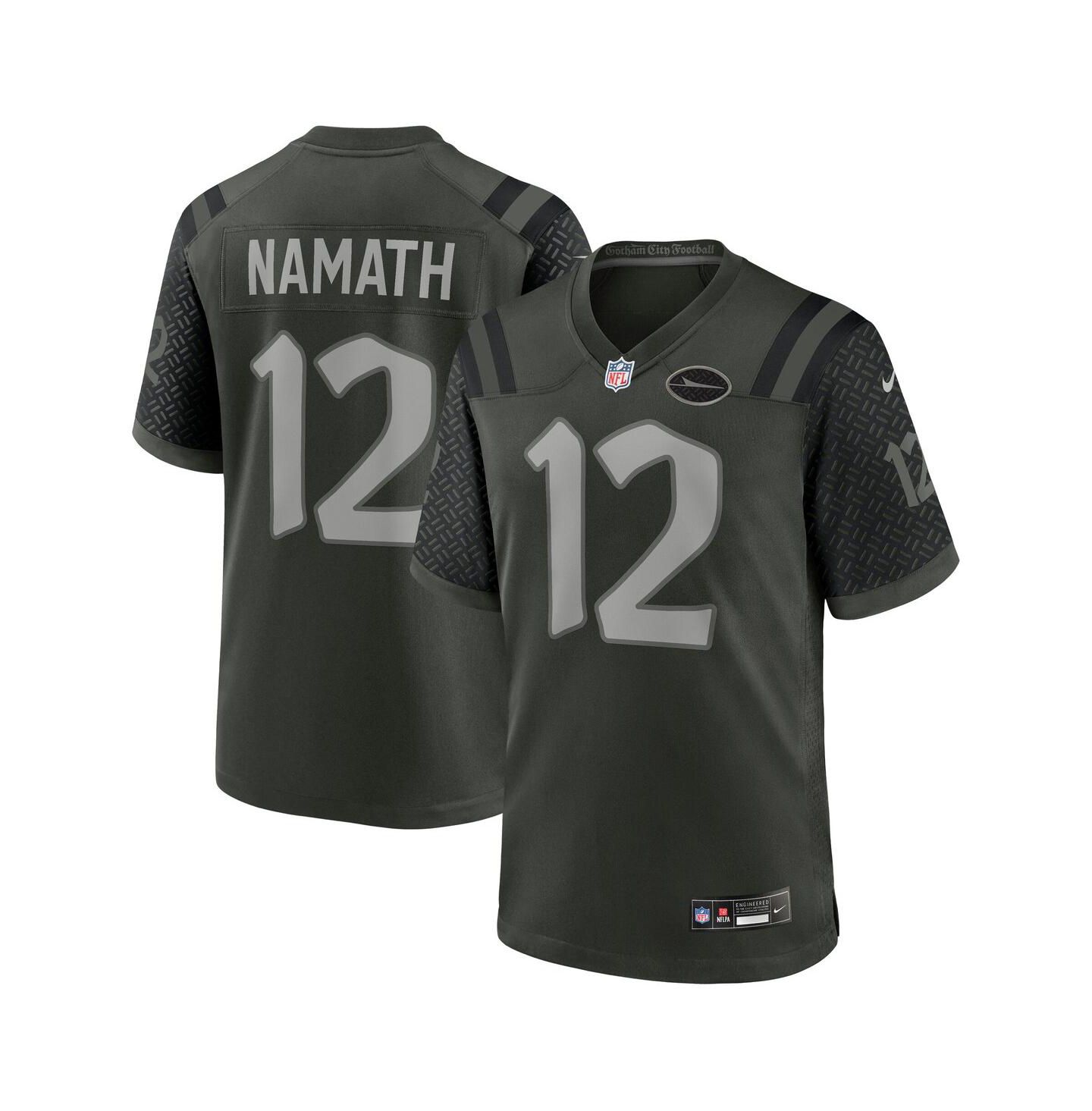 Мужской топ Nike Joe Namath Gotham Green New York Jets 2025 Rivalries Collection Retired Player Game Jersey — фото 1