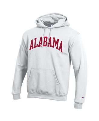 Men's White Alabama Crimson Tide Basic Arch Fleece Pullover Hoodie