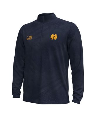 Men's Navy Notre Dame Fighting Irish Freedom Collection ArmorFuse Half-Zip Top