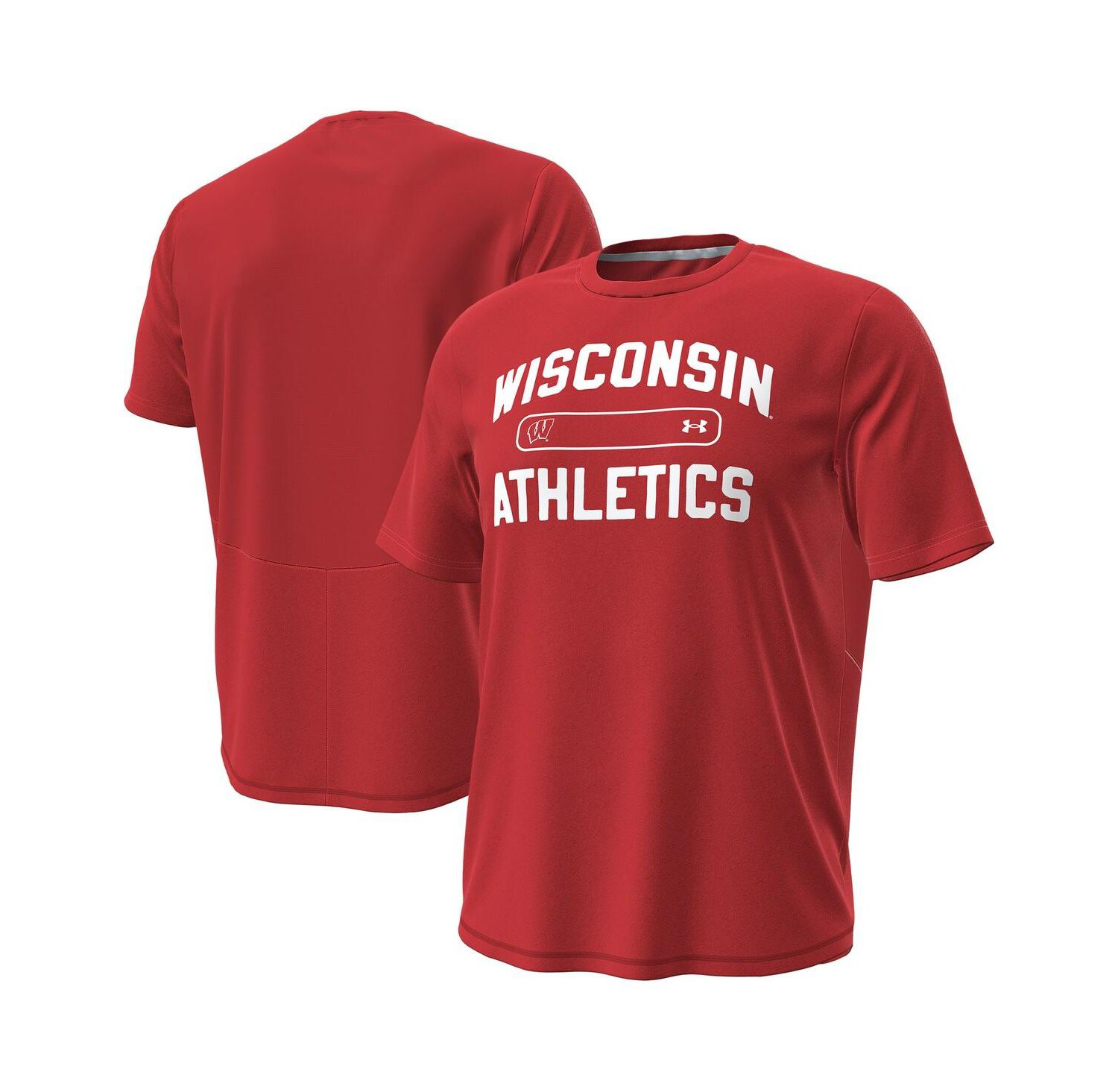 Men's Red Wisconsin Badgers Sideline Knockout T-Shirt