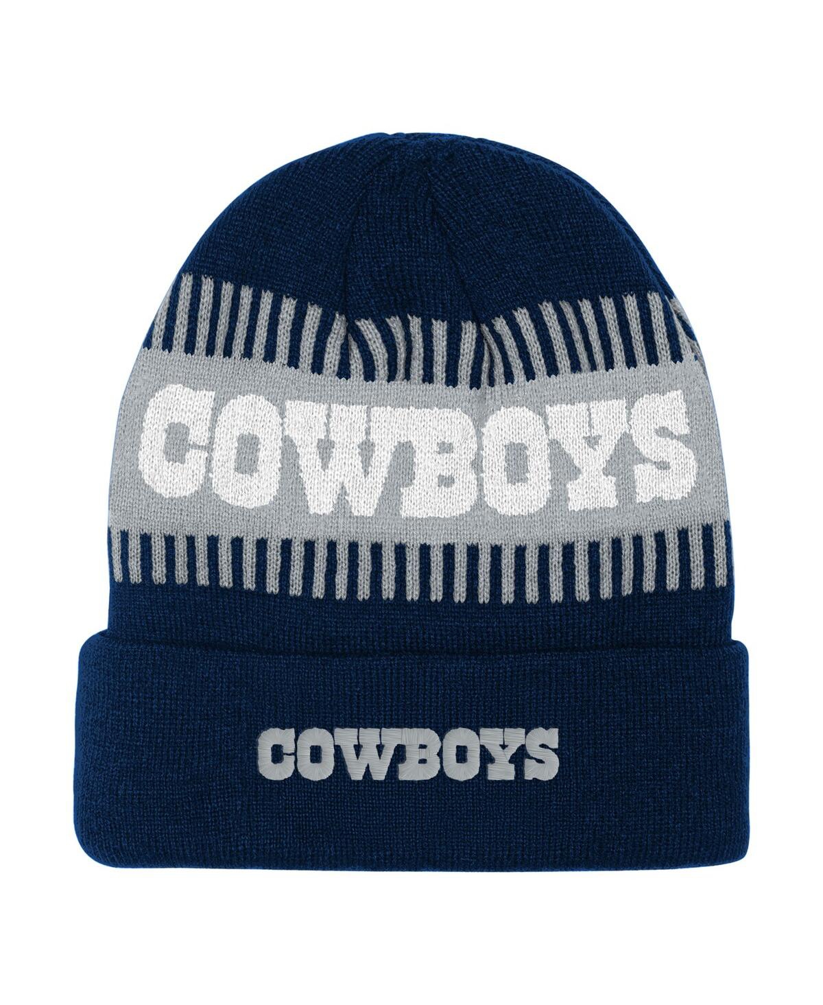 Outerstuff Big Boys And Girls Navy Dallas Cowboys Bright Lights Cuffed Knit Hat In Blue