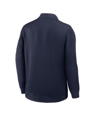 Men's Navy West Virginia Mountaineers 2025 Coaches Premium Dri-FIT Half-Zip Pullover Hoodie