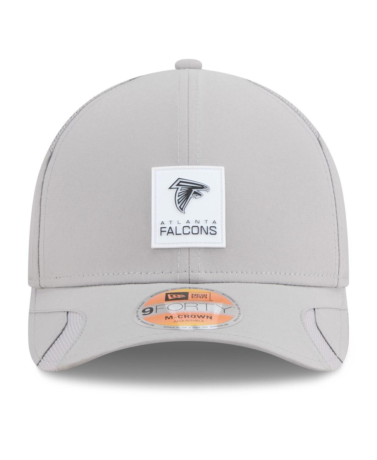 New Era Men's Gray Atlanta Falcons 2025 Sideline M-crown 9forty Adjustable Hat In Gray