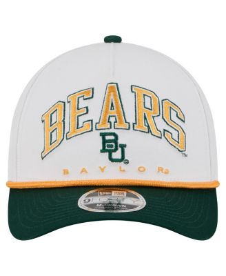 Men's White/Green Baylor Bears Arch Two-Tone Rope 9FORTY A-Frame M-Crown Adjustable Hat