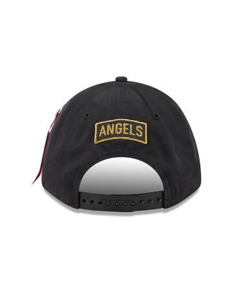 Men's Black Los Angeles Angels A-Frame 9FORTY Adjustable Hat
