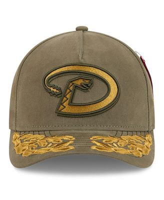Men's Olive Arizona Diamondbacks A-Frame 9FORTY Adjustable Hat