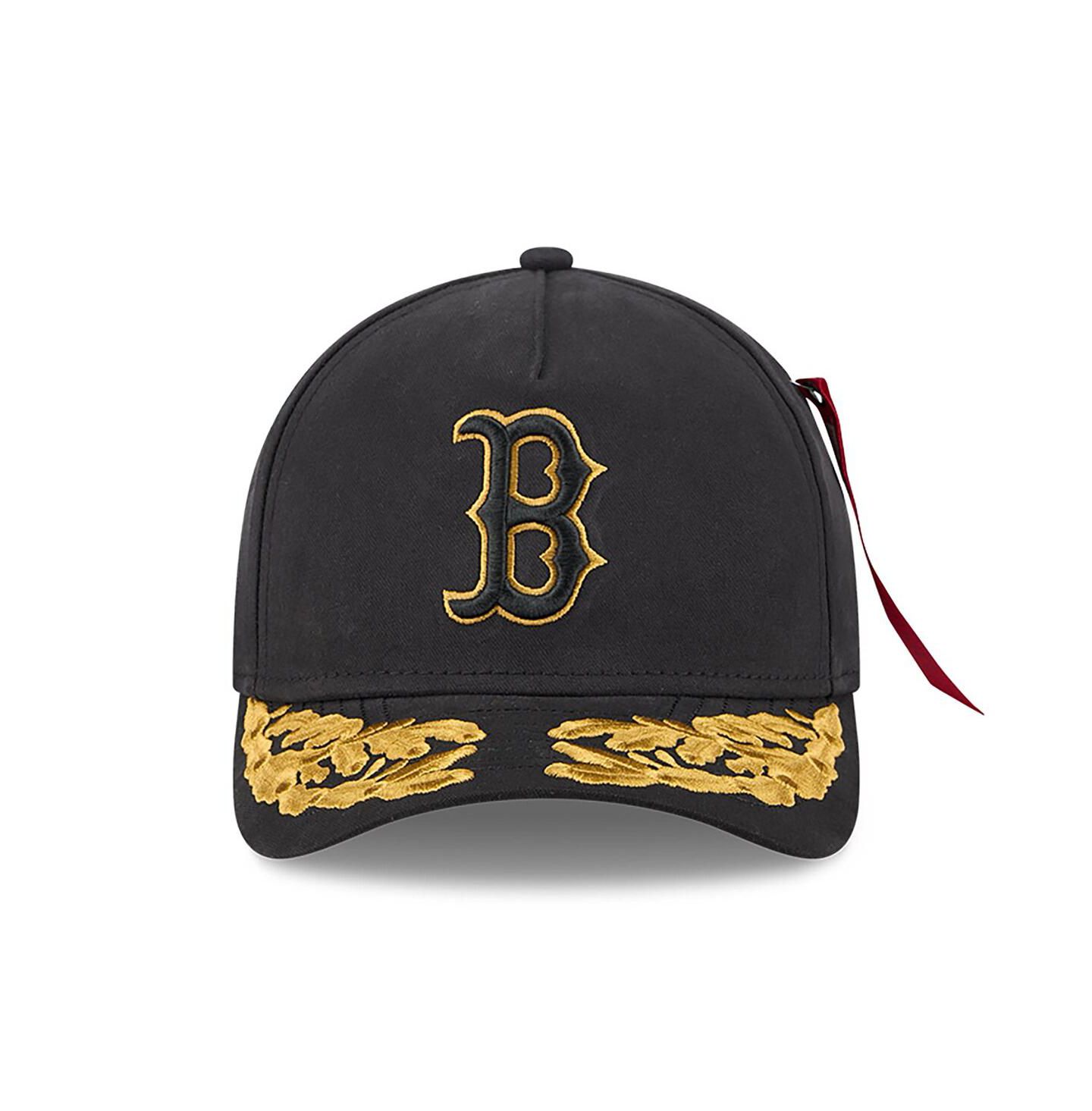 Мужская кепка New Era Black Boston Red Sox A-Frame 9FORTY Adjustable Hat — фото 4