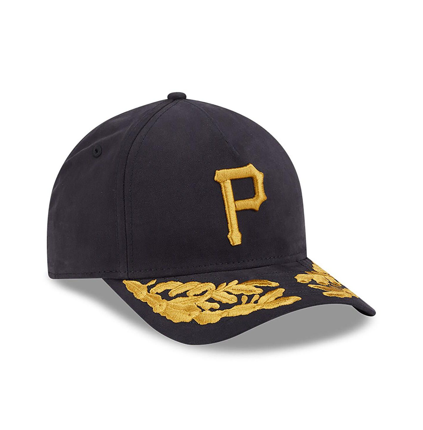 Мужская кепка New Era Black Pittsburgh Pirates A-Frame 9FORTY Adjustable Hat — фото 3