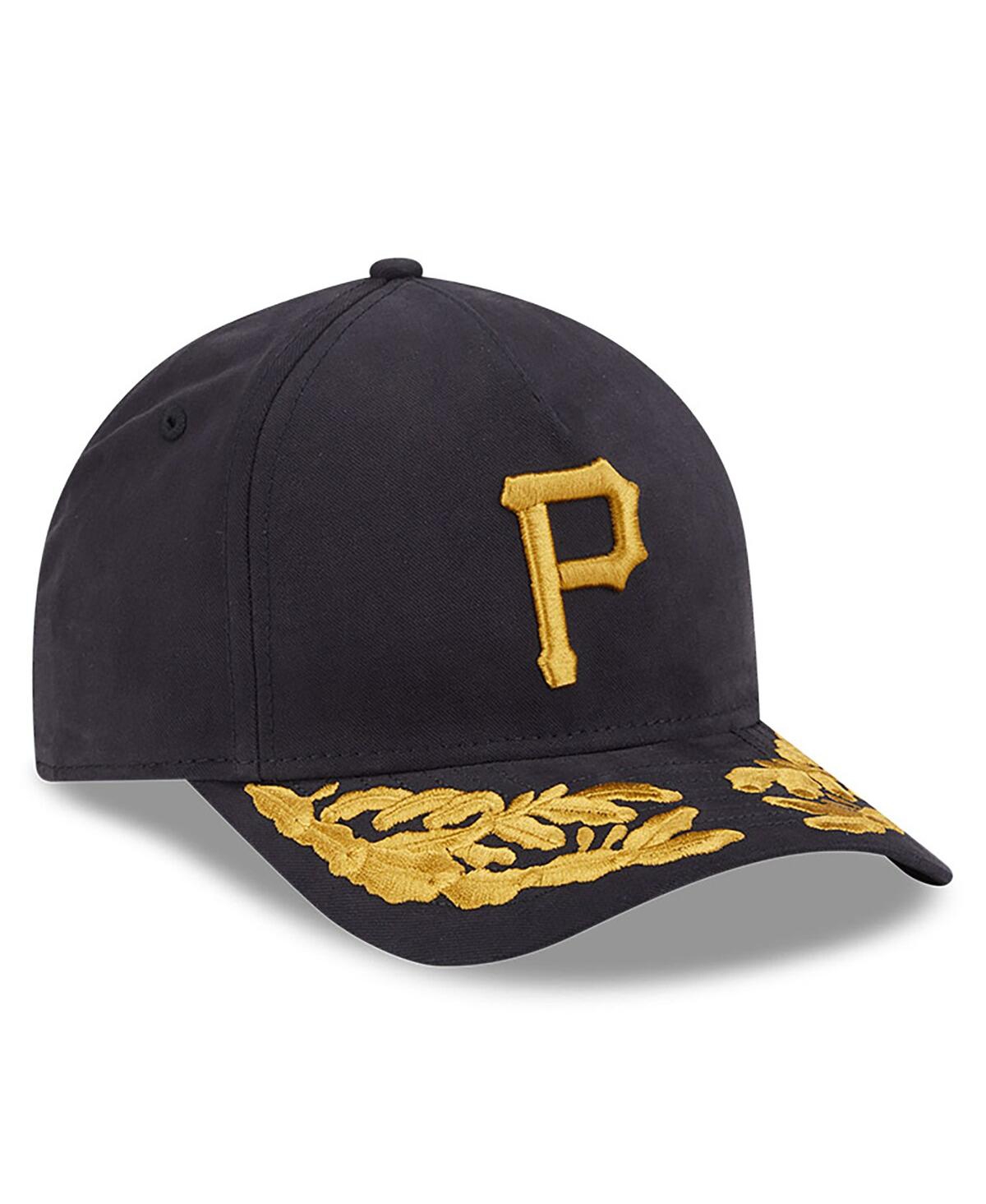 New Era Men's Black Pittsburgh Pirates A-frame 9forty Adjustable Hat In Blue
