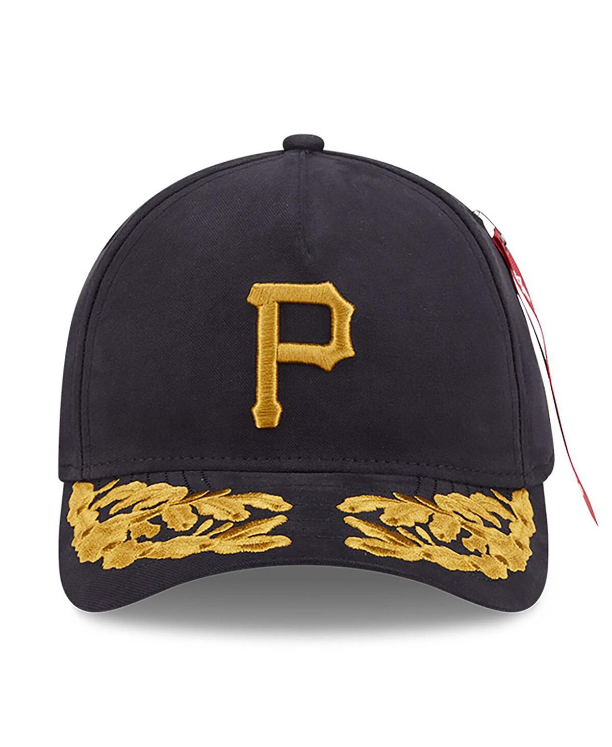New Era Men's Black Pittsburgh Pirates A-frame 9forty Adjustable Hat In Blue
