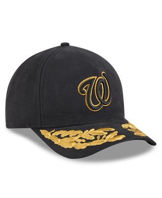 Men's Black Washington Nationals A-Frame 9FORTY Adjustable Hat
