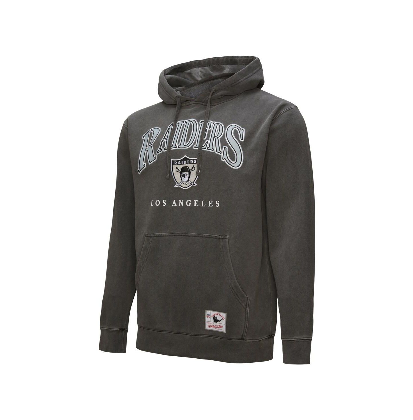 Мужское худи Mitchell & Ness Gray Los Angeles Raiders Slot Pullover — фото 3