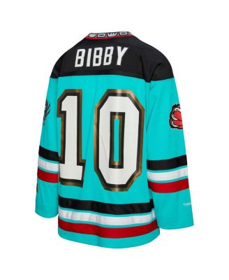 Men's and Women's Mike Bibby Turquoise Vancouver Grizzlies maxed Out Fashion Hockey Jersey