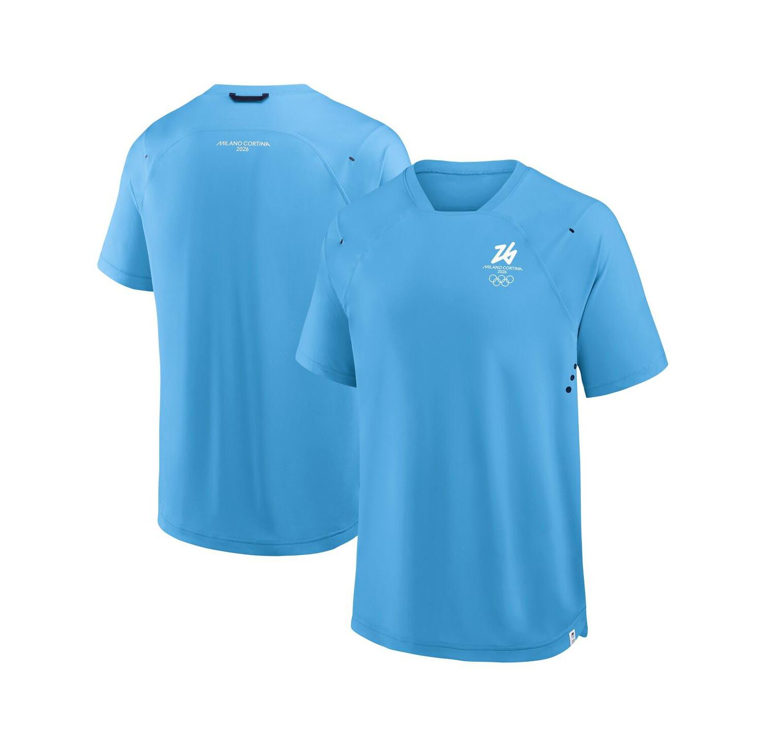 Men's Blue Milano Cortina 2026 Winter Olympics Tech Raglan T-Shirt