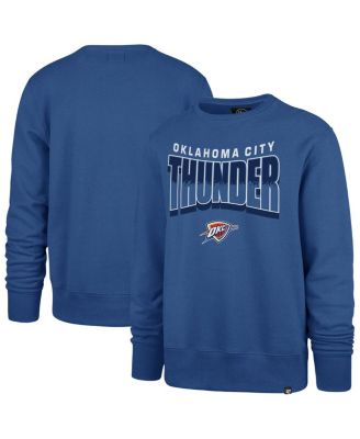 '47 Brand - Men's and Women's Blue Oklahoma City Thunder Brush By Headline Crewneck Sweatshirt