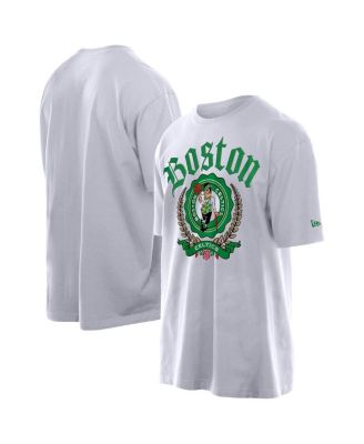 New Era - Men's White Boston Celtics Throwback Prep Oversized T-Shirt