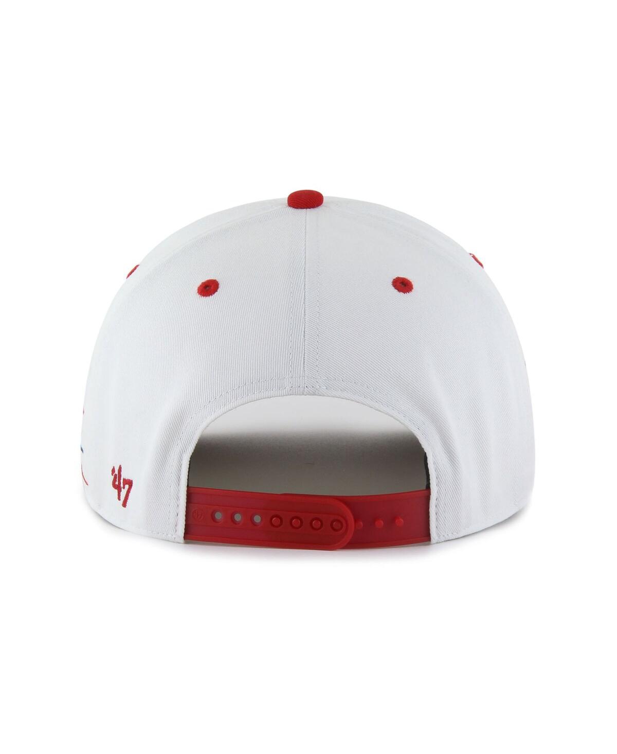 47 Brand Men's White/red Arsenal Diamond Cut Hitch Adjustable Hat In White
