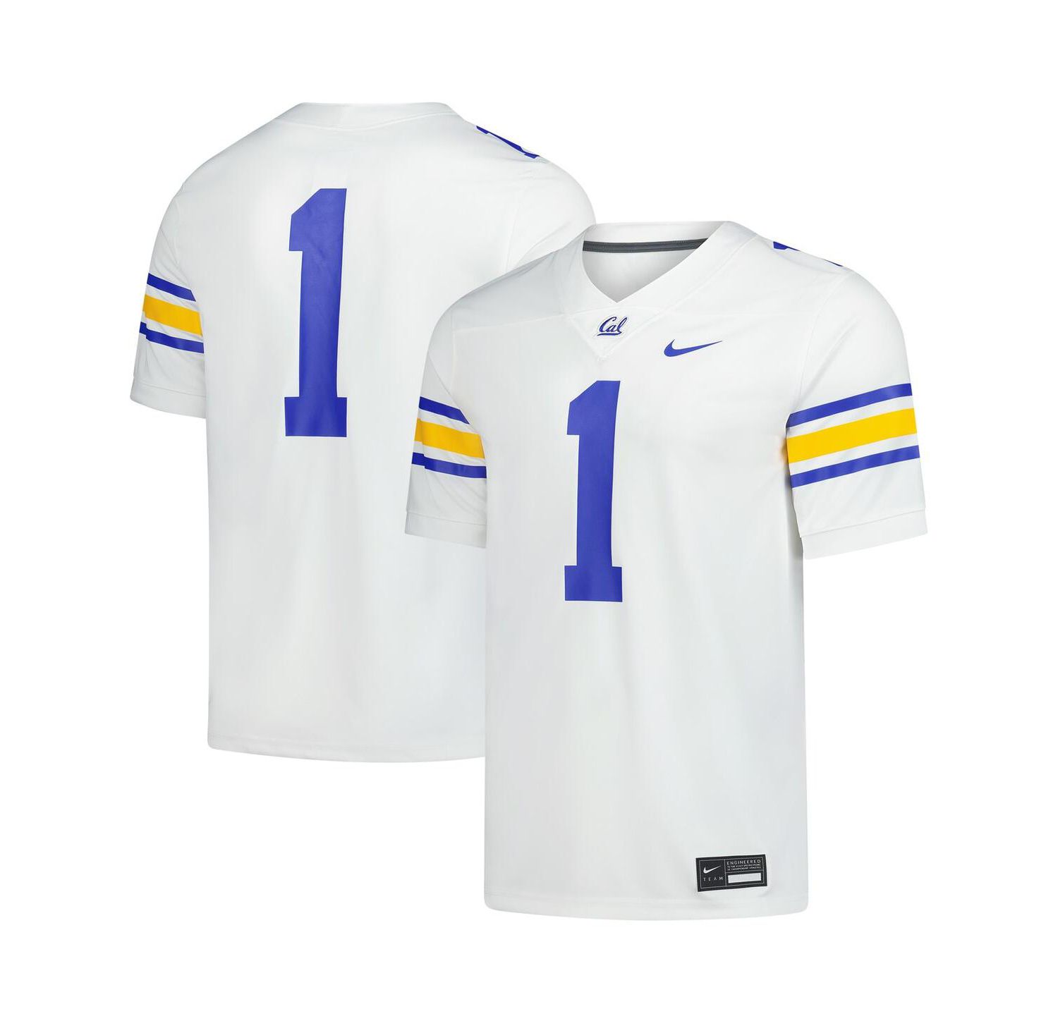 Men's 1 White Cal Bears Untouchable Replica Game Jersey
