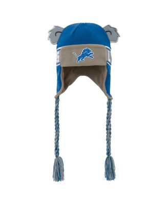 Outerstuff - Big Boys and Girls Blue Detroit Lions Wordmark Ears Trooper Knit Hat