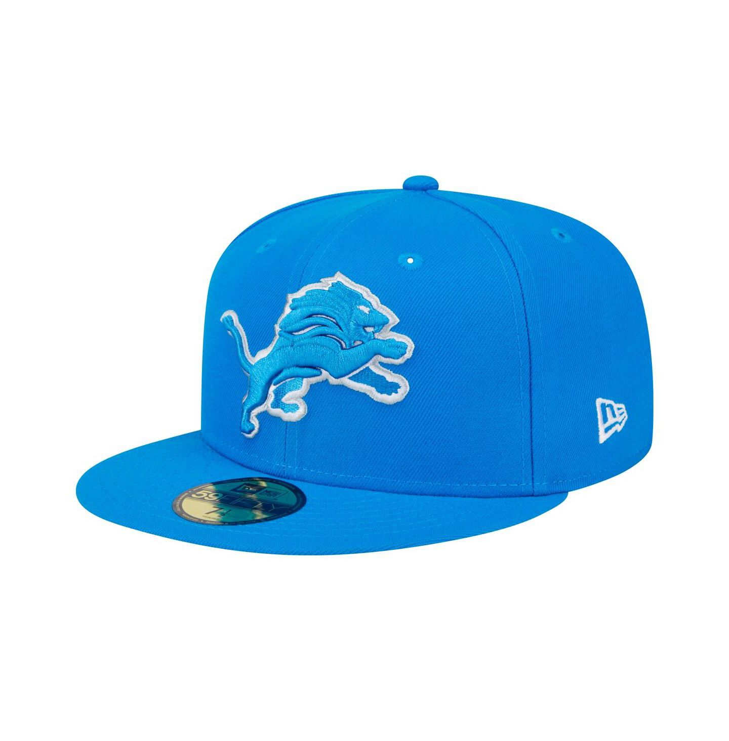 Мужская кепка New Era Blue Detroit Lions Main Side Patch 59FIFTY Fitted Hat — фото 4