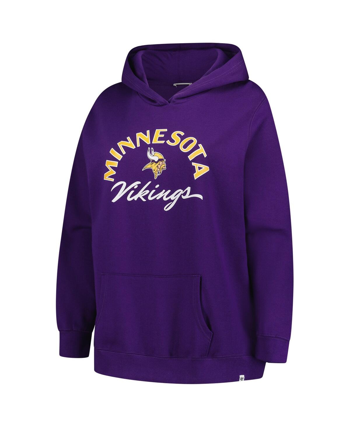 47 Brand Women'sâ Purple Minnesota Vikings Plus Size Whirlwind Naomi Hoodie In Purple