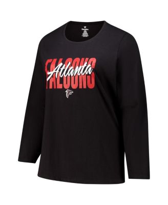 Women's Black Atlanta Falcons Long Sleeve Scoop Neck T-Shirt