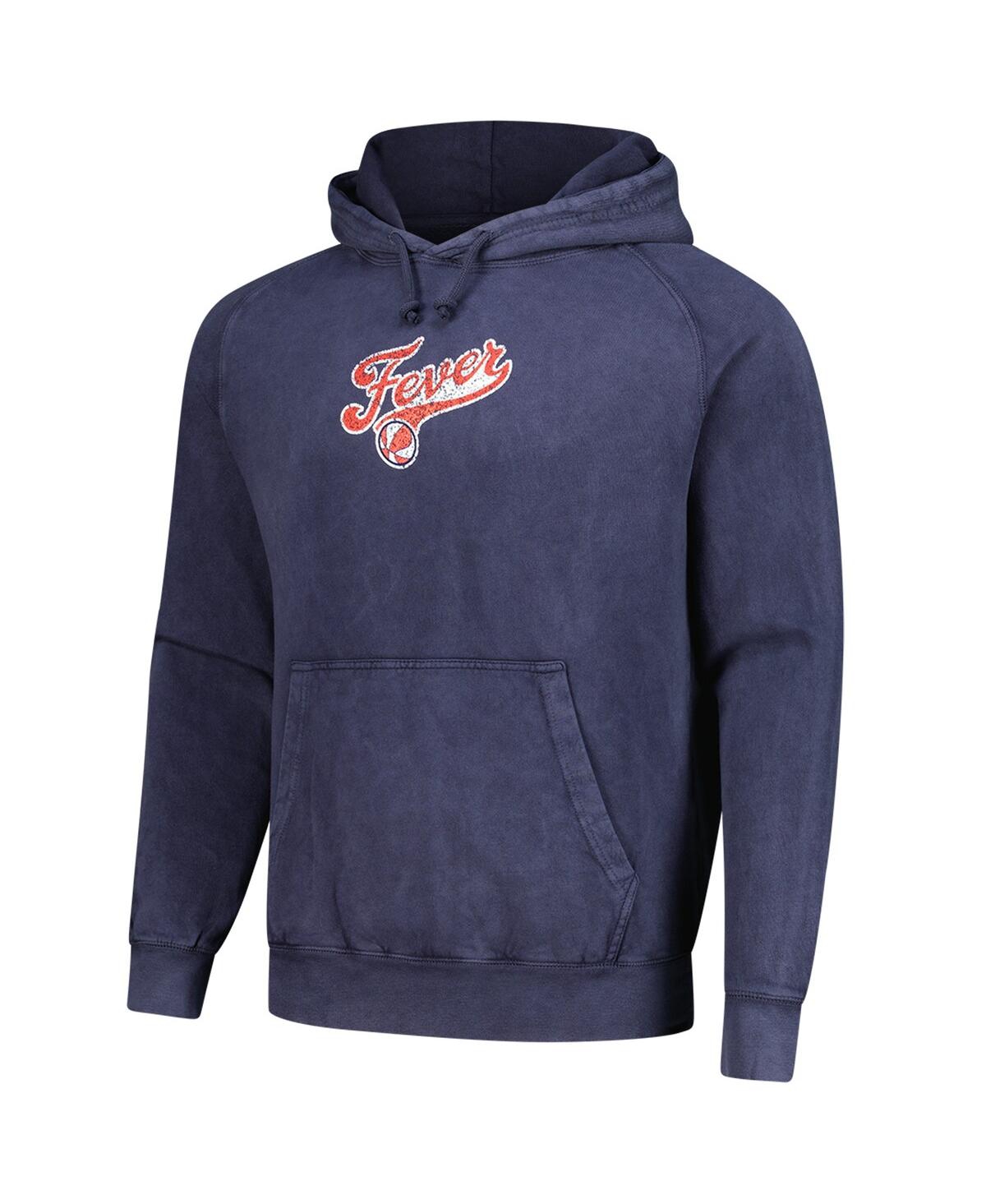Stadium Essentials Men's And Women's Denim Indiana Fever Get Back Oversized Vintage Raglan Pullover Hoodie In Blue