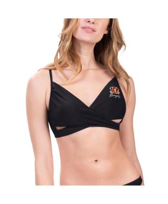 G-III 4Her by Carl Banks - Women's Black Cincinnati Bengals Hall of Fame Bikini Top