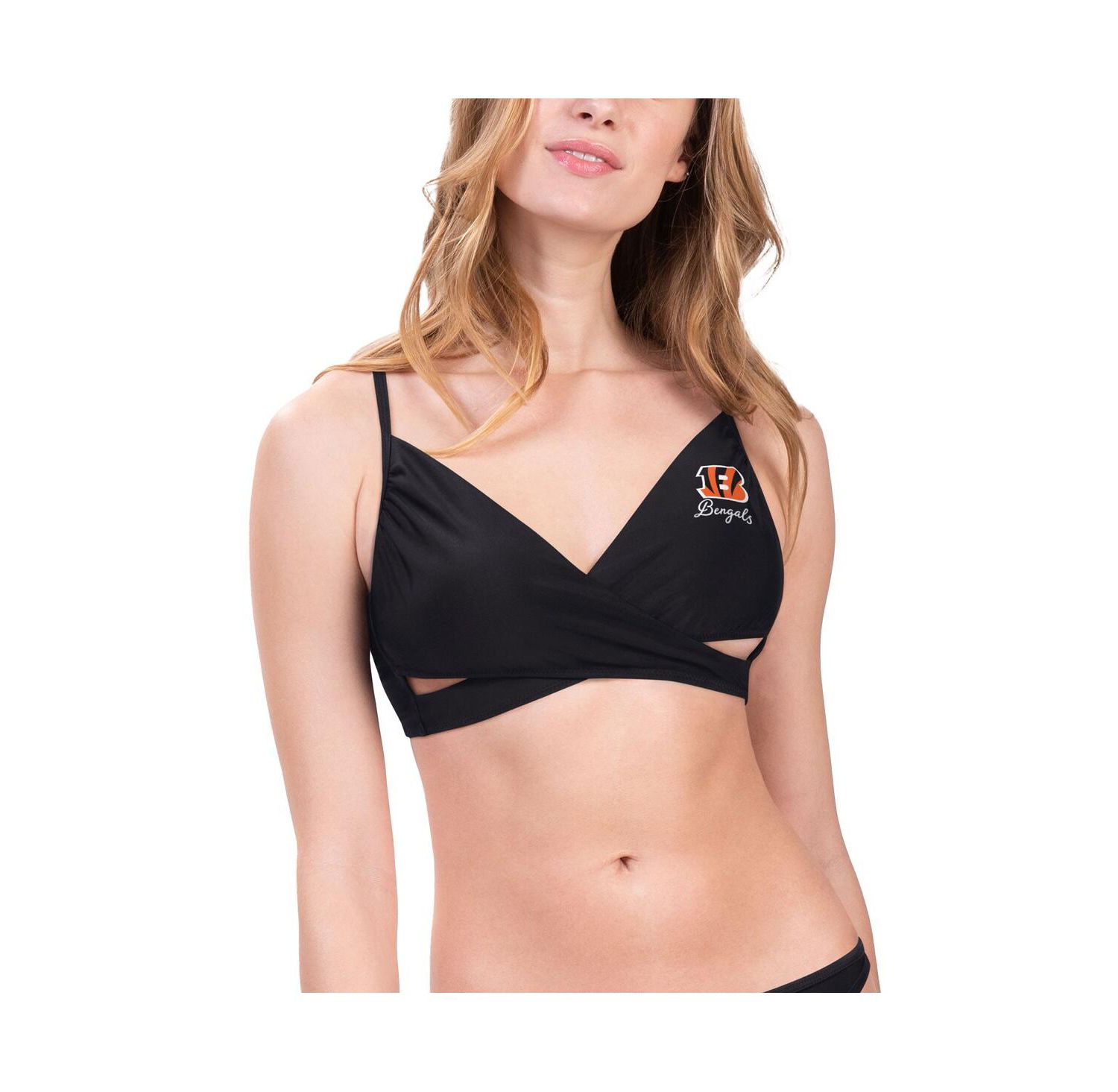 Women's Black Cincinnati Bengals Hall of Fame Bikini Top