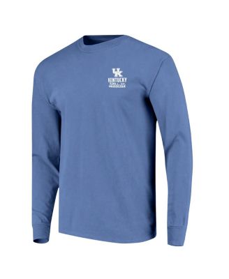 Men's Royal Kentucky Wildcats Comfort Colors Mascot Overlay Long Sleeve T-Shirt