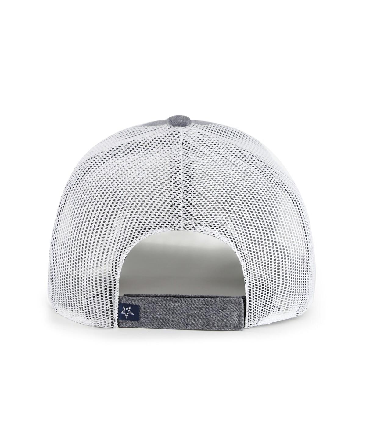 47 Brand Men's Heather Gray/white Dallas Cowboys Ellington Trucker Adjustable Hat In Gray