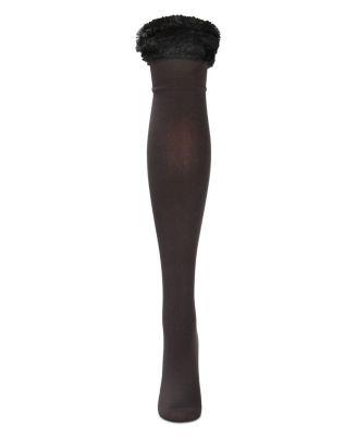 Women's Plush Lined Furry Fleece Knee High Socks