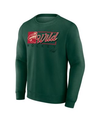 Men's Green Minnesota Wild Focus Fleece Pullover Sweatshirt