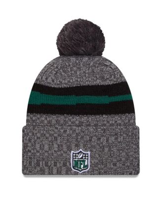 Men's Gray New York Jets 2023 Sideline Sport Cuffed Pom Knit Hat