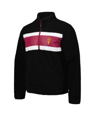 Men's Black Arizona State Sun Devils Pinch Runner Half-Zip Hoodie