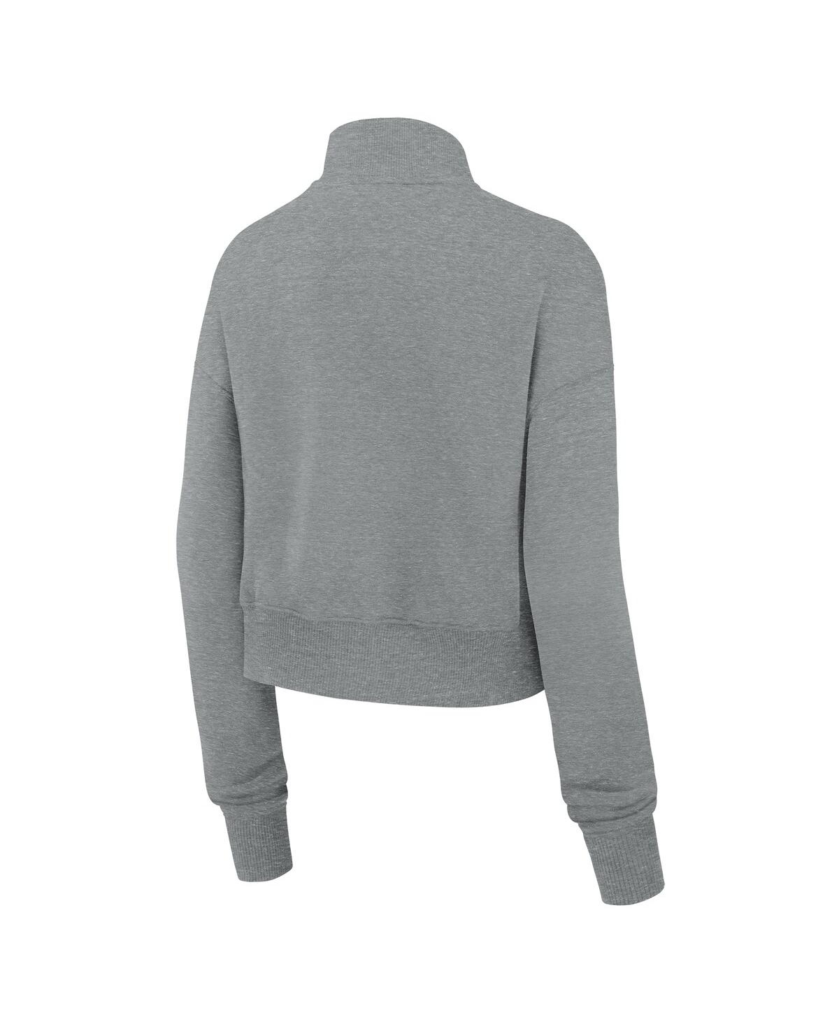 Nike Women's Gray Team Usa Phoenix Fleece Half-zip Sweatshirt In Animal Print