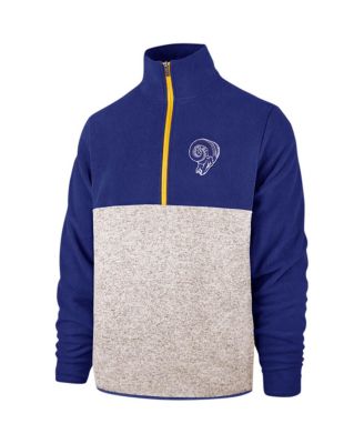 47 Brand Men's Royal/Cream Los Angeles Rams Colorblock Kodiak Half-Zip Jacket