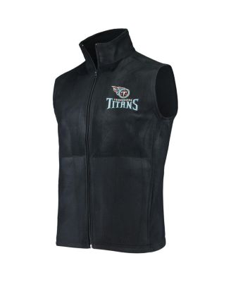 Men's Navy Tennessee Titans Houston Fleece Full-Zip Vest