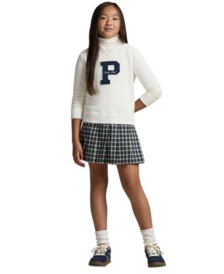 Girls' 7-16 Letterman Sweatshirt Dress