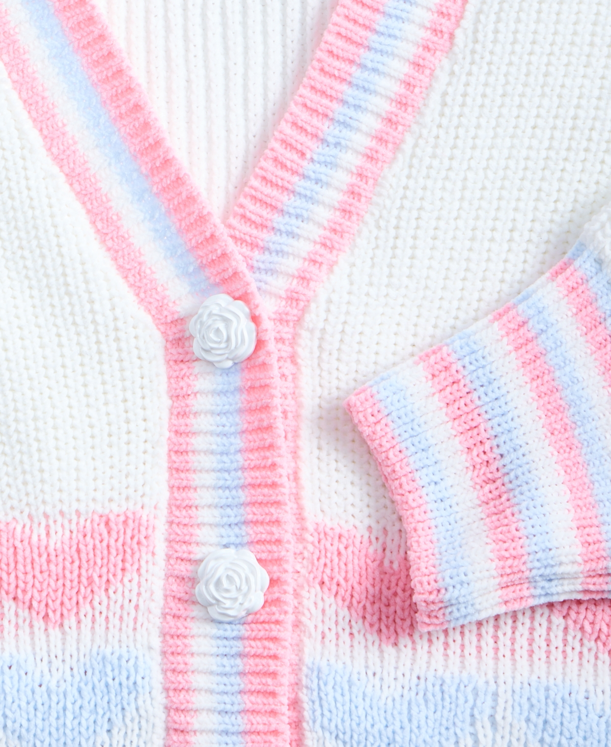 Cece Girls 7-16 Long-sleeve Button-front Heart Cardigan In White