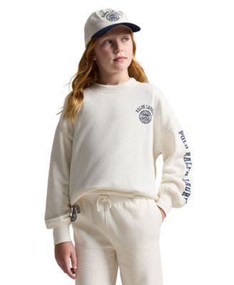 Girls' 7-16 Logo Crest Crewneck Sweatshirt