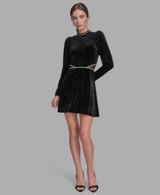 Women's A-Line Long Sleeve Dress
