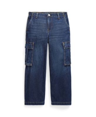 Girls' 7-16 Wide Leg Cargo Jeans