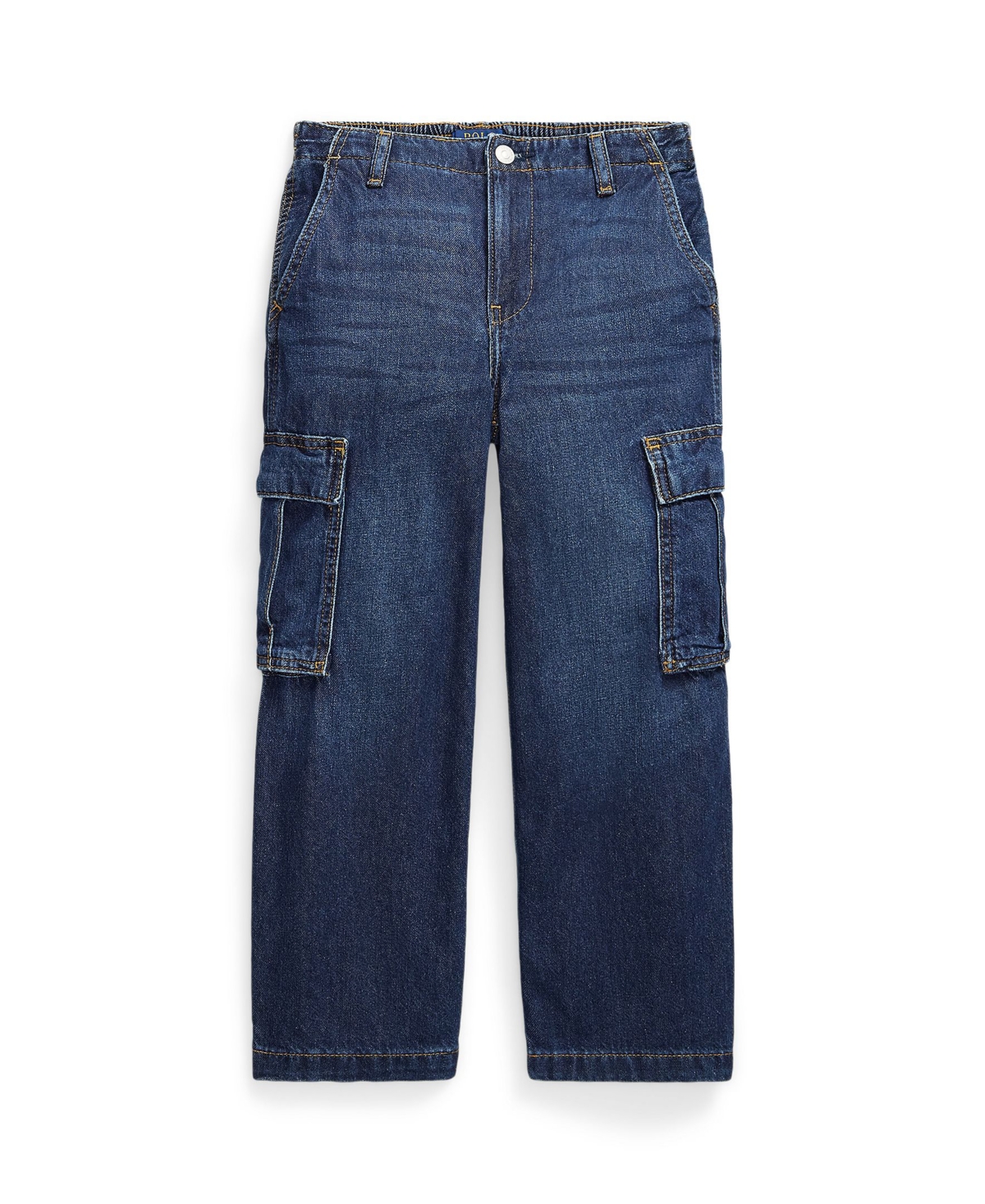 Polo Ralph Lauren Cargo-pocket Wide-leg Jeans In Blue