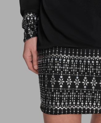 Women's Hotfix Drop-Waist Sheath Dress