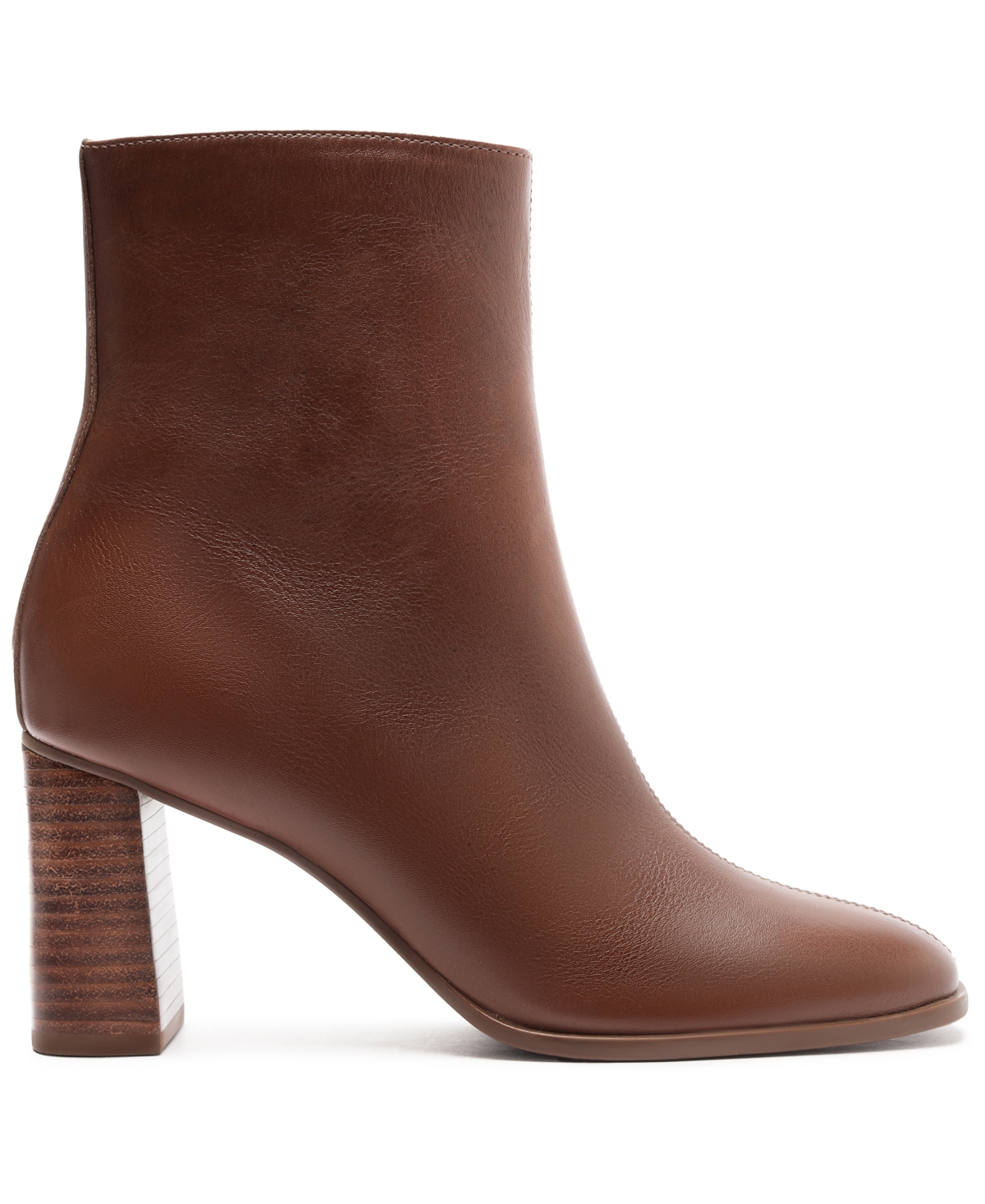 Arezzo Regina Block Heel Bootie In Brown
